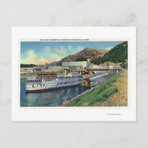 Cartão Postal Navio a vapor OregonLake Bonneville encaixado no