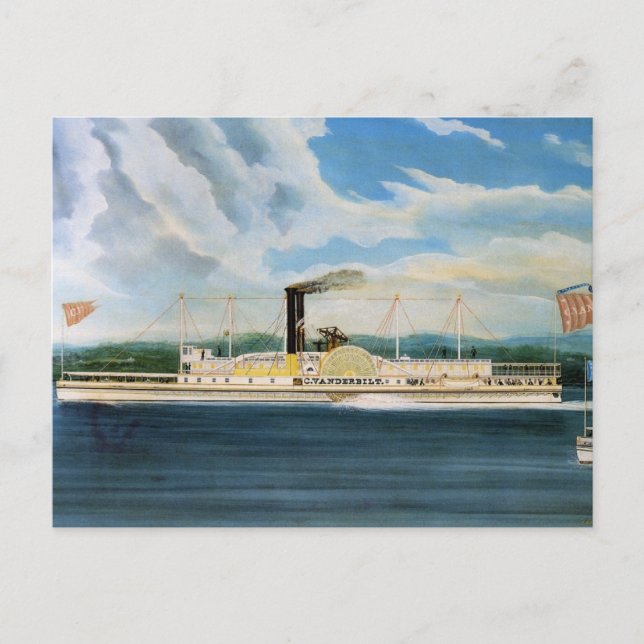 Cartão Postal Navio a vapor Vanderbilt 1847 (Frente)