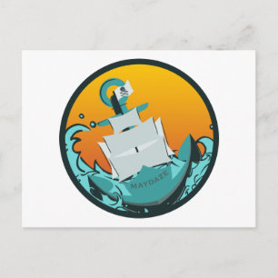 Cartão Postal navio afundador de maydazime