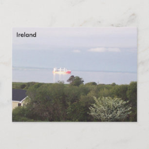 Cartão Postal Navio ancorado em Tralee Bay, Co. Kerry, Irlanda