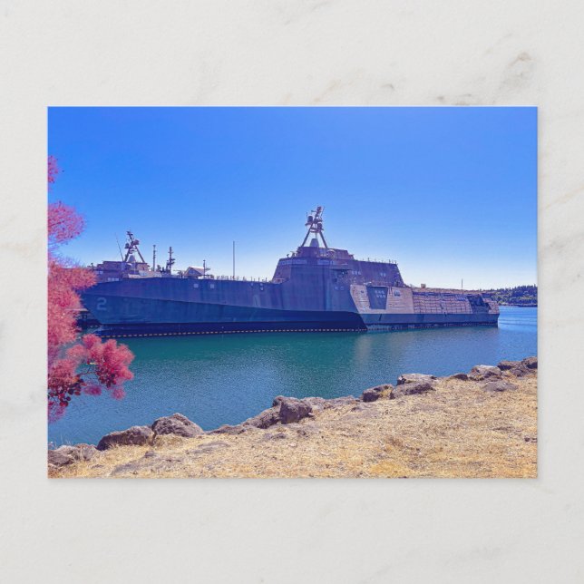 Cartão Postal Navio Anfíbio da Marinha dos EUA (Frente)