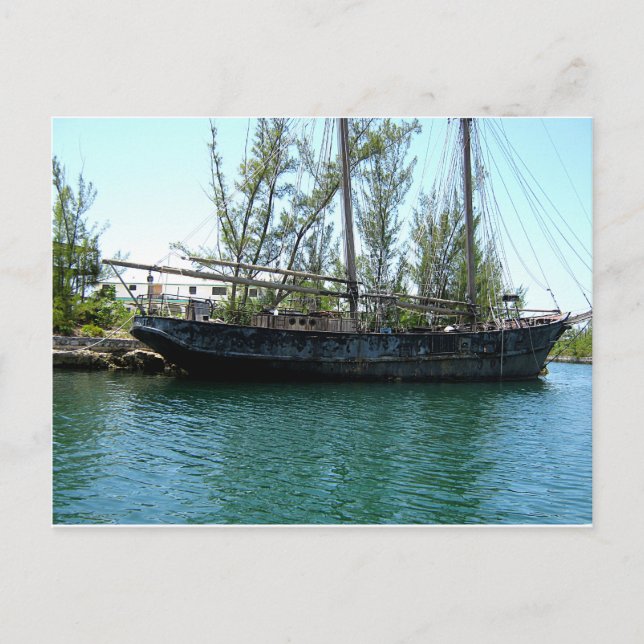 Cartão Postal Navio Antigo (Frente)