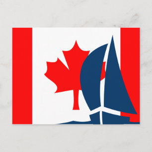 Cartão Postal Navio canadiano de navegação com bandeira náuti