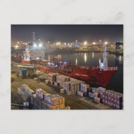 Cartão Postal Navio de Carga Rikke Theresa no Porto de Hull