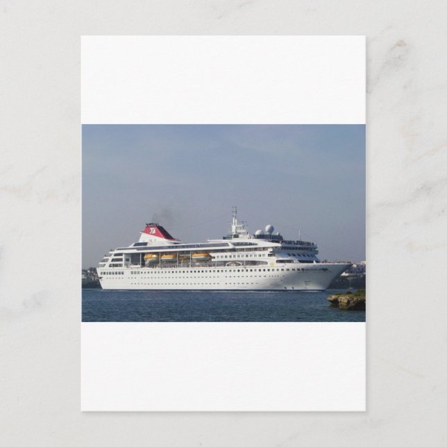 Cartão Postal Navio de cruzeiro Braemar. (Frente)