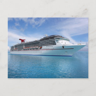 Cartão Postal Navio de cruzeiro em águas Caribes