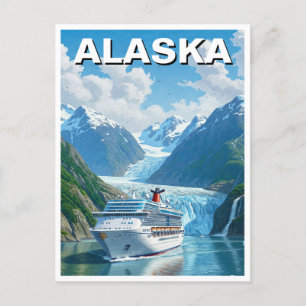 Cartão Postal Navio de cruzeiro no Alaska Viagem