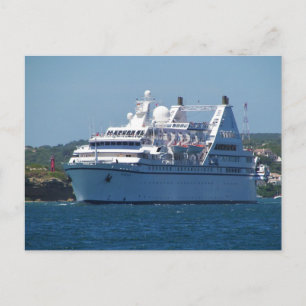 Cartão Postal Navio De Cruzeiro Que Deixa Mahon