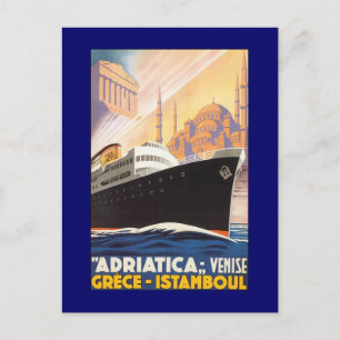 Cartão Postal Navio de Cruzeiro Vintage Venise
