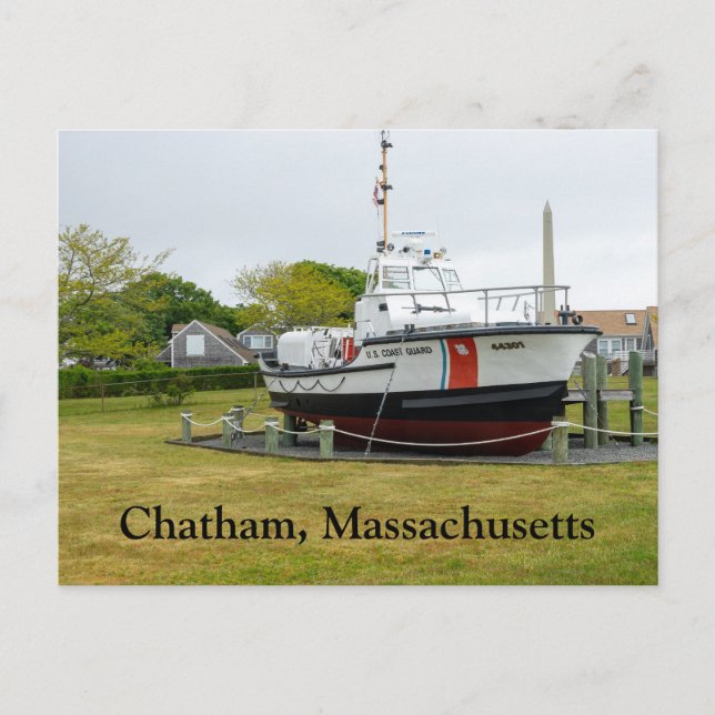 Cartão Postal Navio de guarda costeira Chatham Massachusetts (Frente)