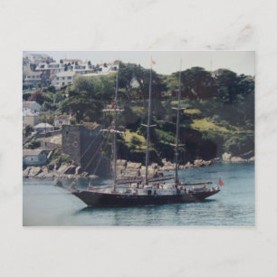 Cartão Postal Navio de navegação que entra em Porto