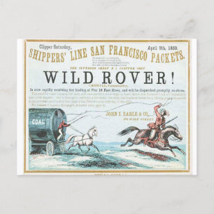 Cartão Postal Navio de navegação Wild Rover Clipper