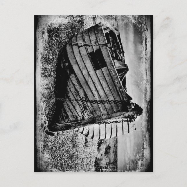 Cartão Postal Navio de pesca de safra. (Frente)