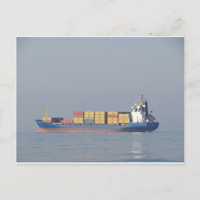 Cartão Postal Navio de recipiente Volos (Frente)