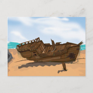Cartão Postal Navio Encalhado