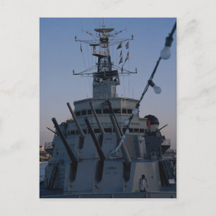 Cartão Postal Navio histórico do Marinho real "HMS, Belfast-Lon