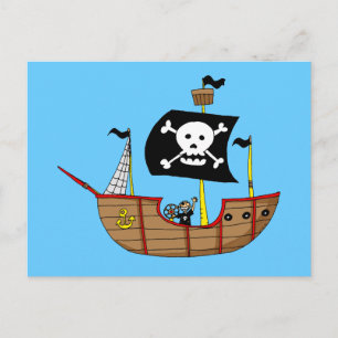 Cartão Postal Navio pirata