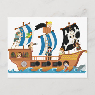 Cartão Postal Navio pirata corsário