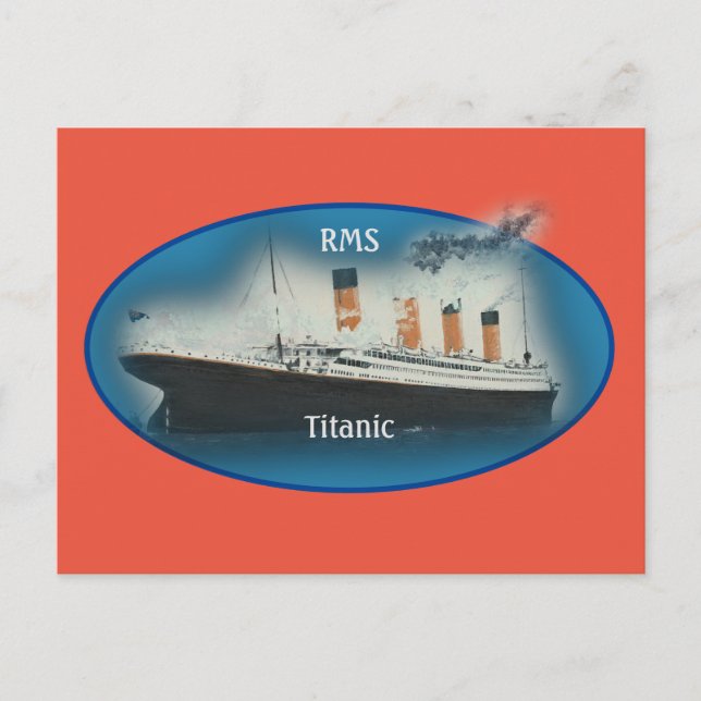 Cartão Postal Navio Titanic Orange Maritime White Star Line (Frente)