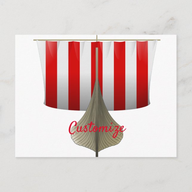 Cartão Postal Navio Viking Navegando Thunder_Cove (Frente)