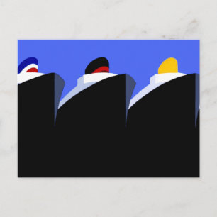 Cartão Postal Navios de cruzeiro Poster vintage Ocean Liner