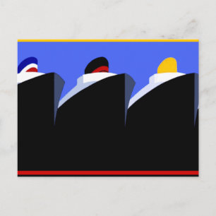 Cartão Postal Navios de cruzeiro Poster vintage Ocean Liner