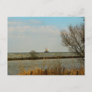 Cartão Postal Navios de navegação neerlandeses em Ijselmeer