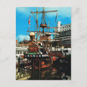 Cartão Postal Navios históricos Vintage, Ouro Hinde, Southend, R