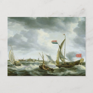Cartão Postal Navios no mar