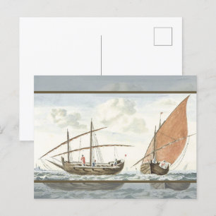 Cartão Postal Navios no mar de Istambul por Johan Teyler