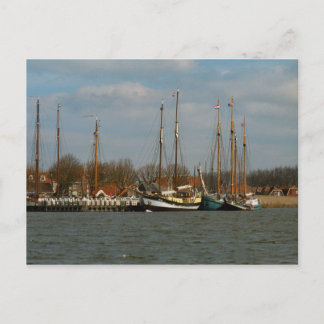 Cartão Postal Navios tradicionais neerlandeses à vela, Enkhuizen