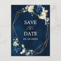 Navy Dourado Champanhe Marfim Rosa Salve a Data