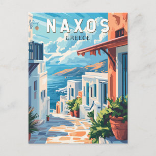 Cartão Postal Naxos Grécia Viagem Arte Vintage
