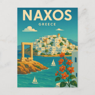 Cartão Postal Naxos Grécia vibrante
