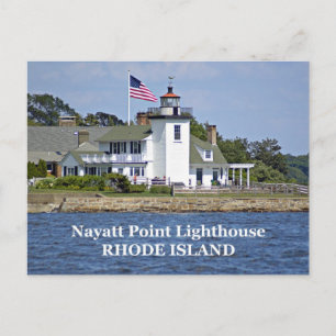 Cartão Postal Nayatt Point Lighthouse, Cartão-postal Rhode Isla