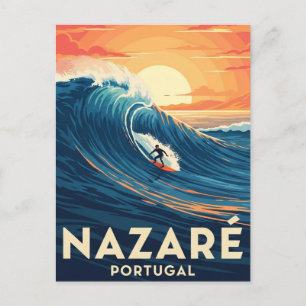 Cartão Postal Nazare Portugal Surfing