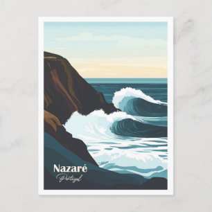 Cartão Postal Nazare Portugal Trabalho de arte Viagem