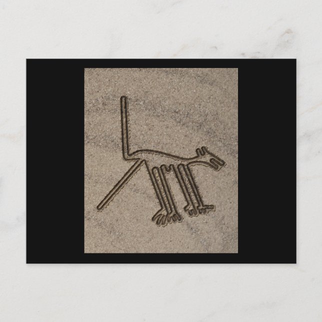 Cartão Postal NAZCA LINES DOG NAZCA LINES ART Geoglyphs Antigo (Frente)