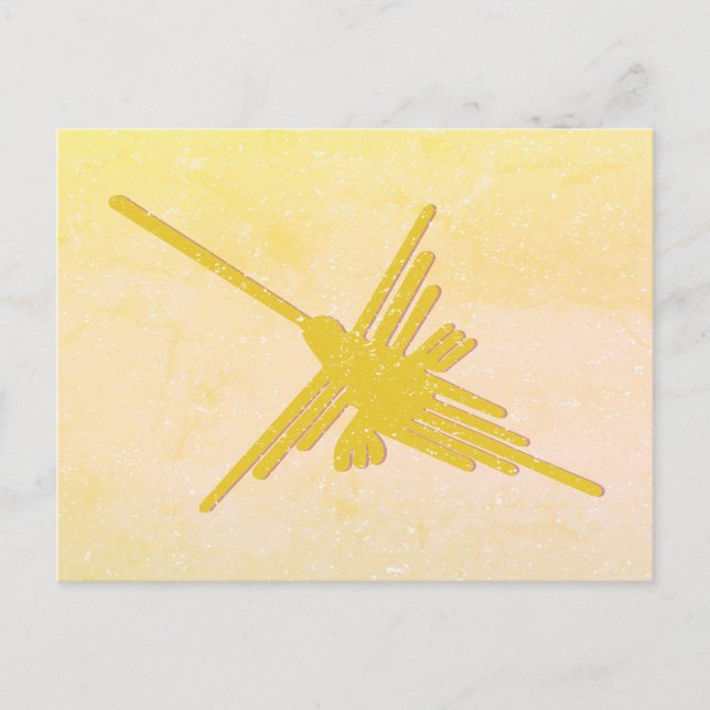 Cartão Postal Nazca Lines Hummingbird Drawing, Peru (Frente)