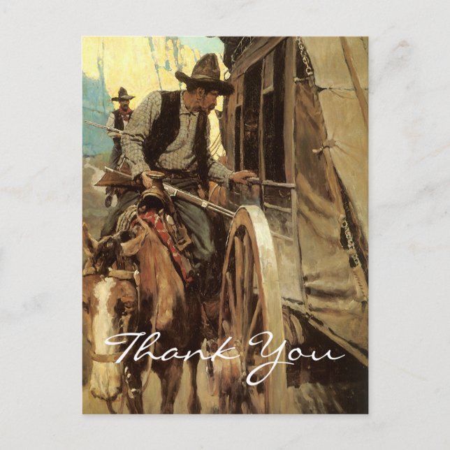 Cartão Postal NC Wyeth Vintage Cowboy (Frente)