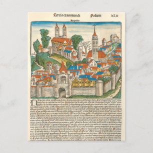 Cartão Postal Neapolis Nápoles Itália Manuscrito Medieval