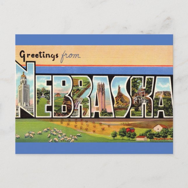 Cartão Postal Nebraska Antiga (Frente)