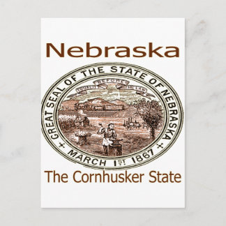 Cartão Postal Nebraska Cornhusker State Seal