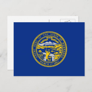 Cartão Postal Nebraska Flag, Flag do Nebraska