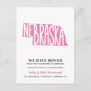 Cartão Postal NEBRASKA Mudamos Novo endereço Nova Casa 