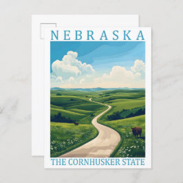 Cartão Postal Nebraska the Cornhusker State USA Viagem Place