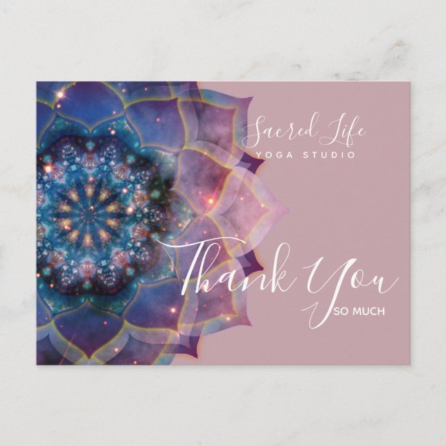 Cartão Postal Nebula Bloom | Mandala (Frente)