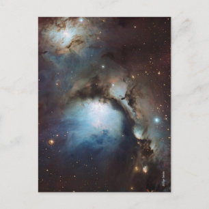 Cartão Postal Nebula Orion Astronomy blue castanho, estrelas do