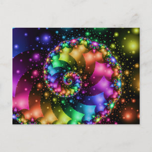 Cartão Postal Nebulosa Espiral Espiral Fractal