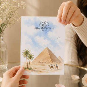Cartão Postal Necrópole de Gizé, Grande Pirâmide de Gizé Viage